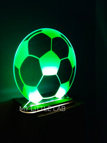 Φωτιστικό led μπάλα ποδοσφαίρου πράσινη