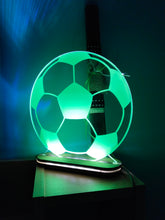 Φορτώστε την φωτογραφία στην συλλογή που προβάλλεται , Χειροποίητη Πασχαλινή Λαμπάδα φωτιστικό led με μπάλα ποδοσφαίρου πράσινη
